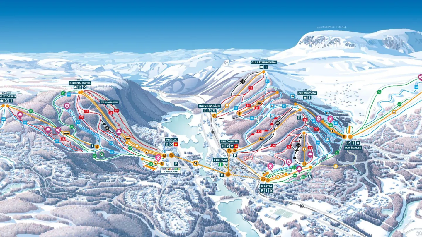 SkiGeilo - skisenter - Geilo - alpinkart