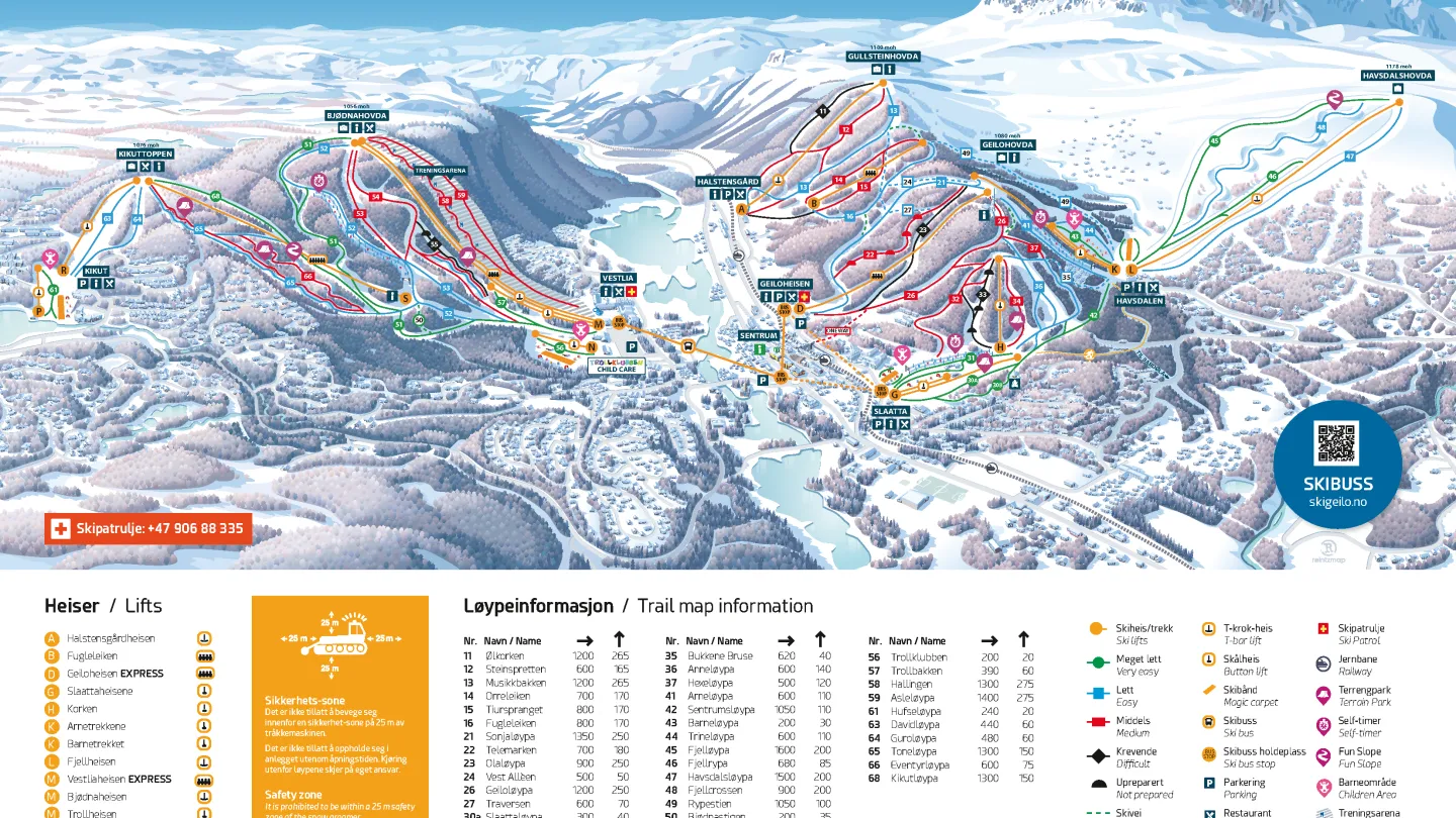 SkiGeilo - skisenter - Geilo - alpinkart