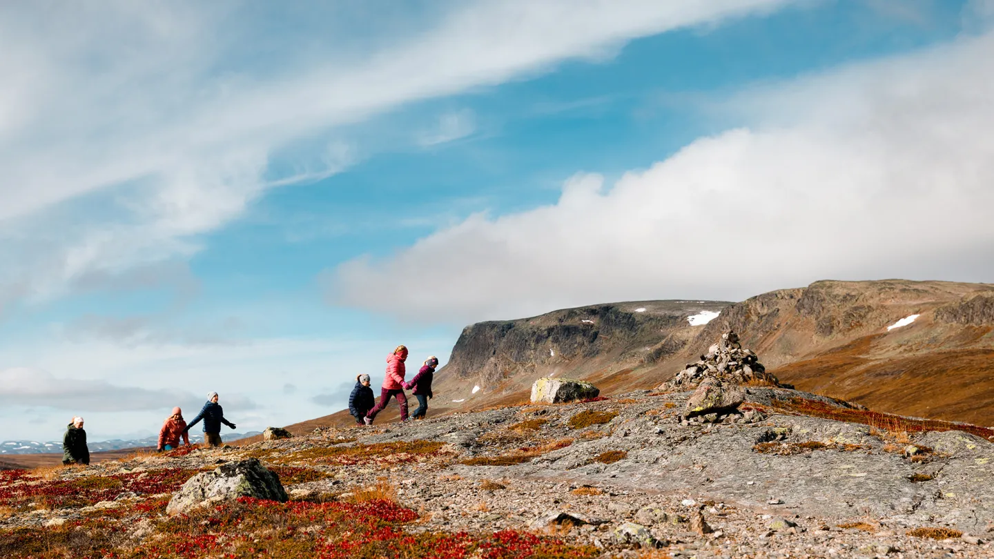 Family hiking